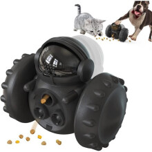 Pelota dispensadora de comida para perros y gatos, juguete interactivo tipo rompecabezas, pelota de alimentación lenta, juguete duradero par