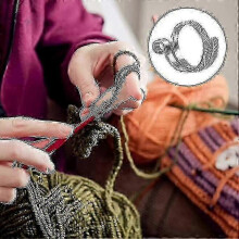 2025 2pcs Knitting Crochet Loop Ring Adjustable Crochet Finger Ring Tension Ring Open Yarn Guide Finger Clip Crochet Thimble
