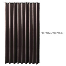 Polyester Waterproof Bathroom Shower Curtain Hook Mildew Resistant (180 * 180cm 70.9 * 70.9in)
