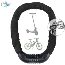 Cadeado de corrente antifurto de 100 cm para bicicletas, com combinação de 5 dígitos, ideal para bicicletas elétricas, bicicletas de montanh