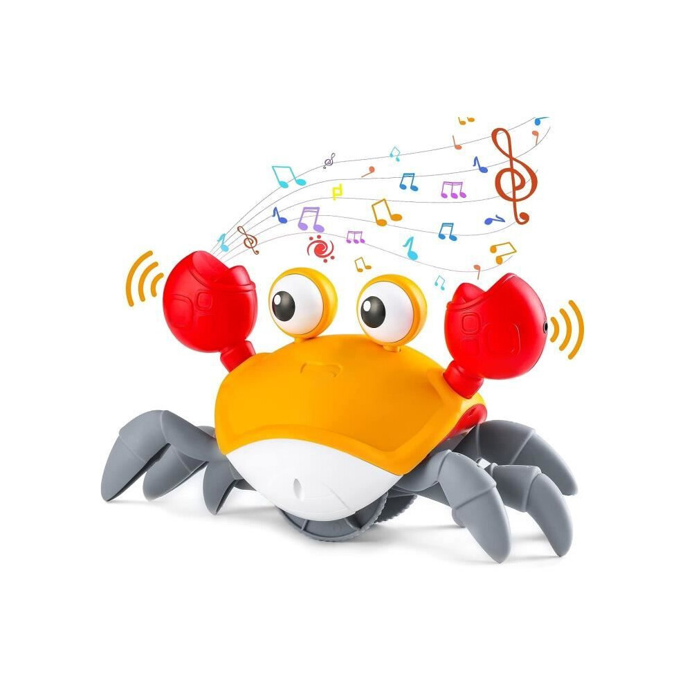 Baby Crawling Toy Crab With Music And Lights, Musical Infant Toy, Simulation Crab Toy For Early Development 4906161411593