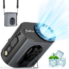 Portable Mini Fan 5000 mAh Battery, 5 Speed Settings, LED Display, Compact Handheld Cooling Fan