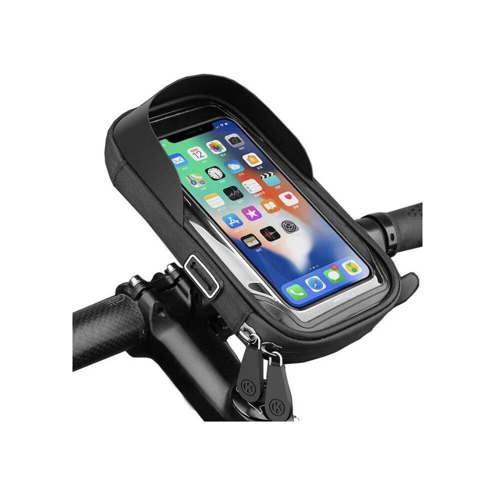 Waterproof Bike Phone Mount, 360 Degree Rotation, Compatible With Smartphones Up To 6.4 Inch, Black 4158636412905