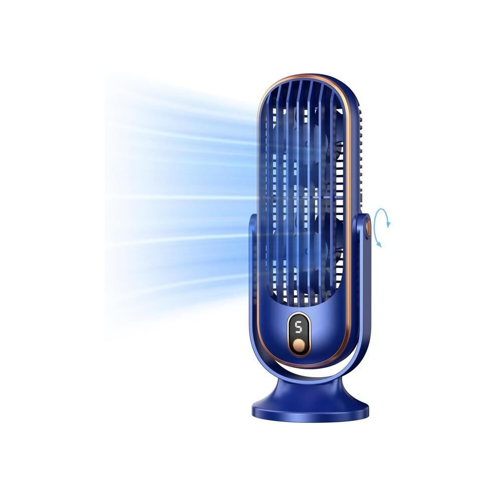 Usb Rechargeable Desk Tower Fan, 5 Speed Silent Portable Fan For Office And Home Use 6269469109554