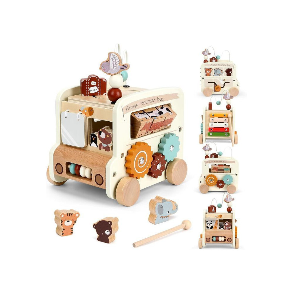 Montessori 8 In 1 Activity Cube For Early Learning Fine Motor Skills Multicolor Educational Toy 4158636413124