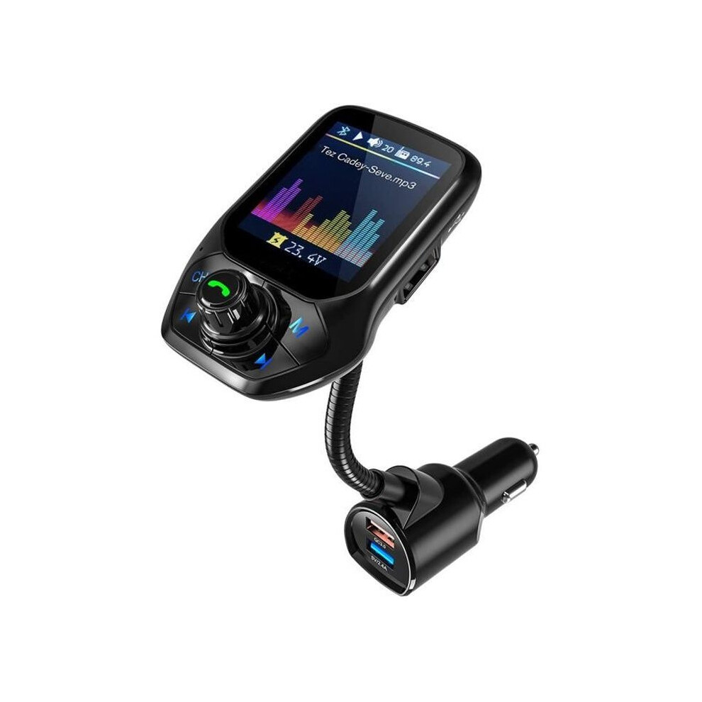 Bluetooth Fm Transmitter Car Adapter, 3 Usb Ports, Qc3.0 Fast Charging, Hands-Free Calling 8261789361559
