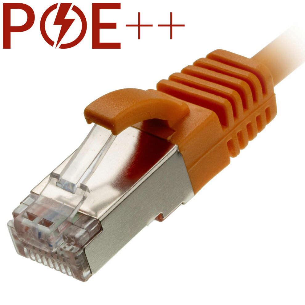 Cablenet 0.25M Cat6a Rj45 U/Ftp Lsoh 30Awg Slim Snagless Booted Patch Lead Orange 5056750336505