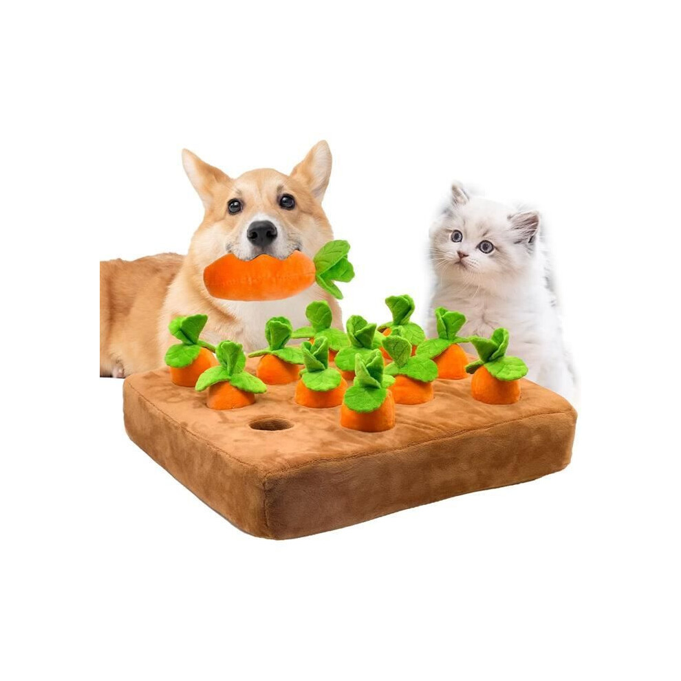 Carrot Snuffle Mat For Dogs, Multifunctional Feeding Toy, Improves Scent Awareness, Interactive Slow Feeder 3301455160835