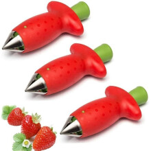 3 Pcs Stainless Steel Fruit Corer Set, Red Kitchen Tool for Easy Apple and Pear Coring