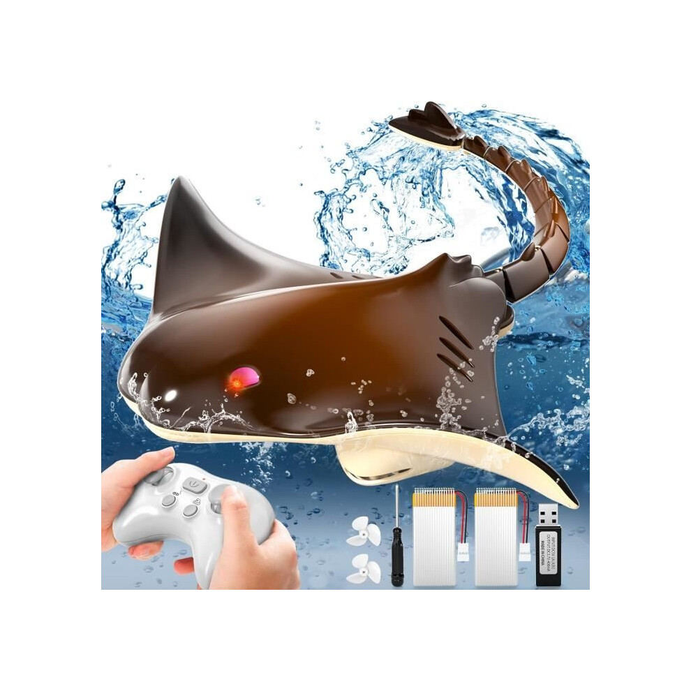 2.4Ghz Remote Control Shark Boat For Pools And Lakes, Rc Boat For Boys And Girls Ages 4 And Up 6914134429924