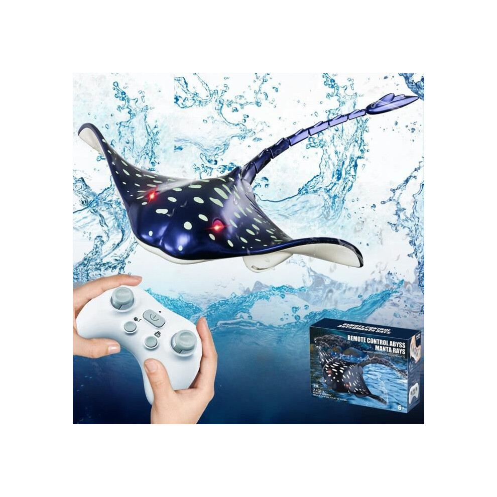 2.4Ghz Remote Control Shark Boat For Pools And Lakes, Electric Rc Boat For Kids Boys And Girls, Stingray Style 3701338322297
