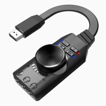 External Sound Card USB Adapter 7.1 Virtual 3.5mm Jack Plug and Play for PC and Laptop