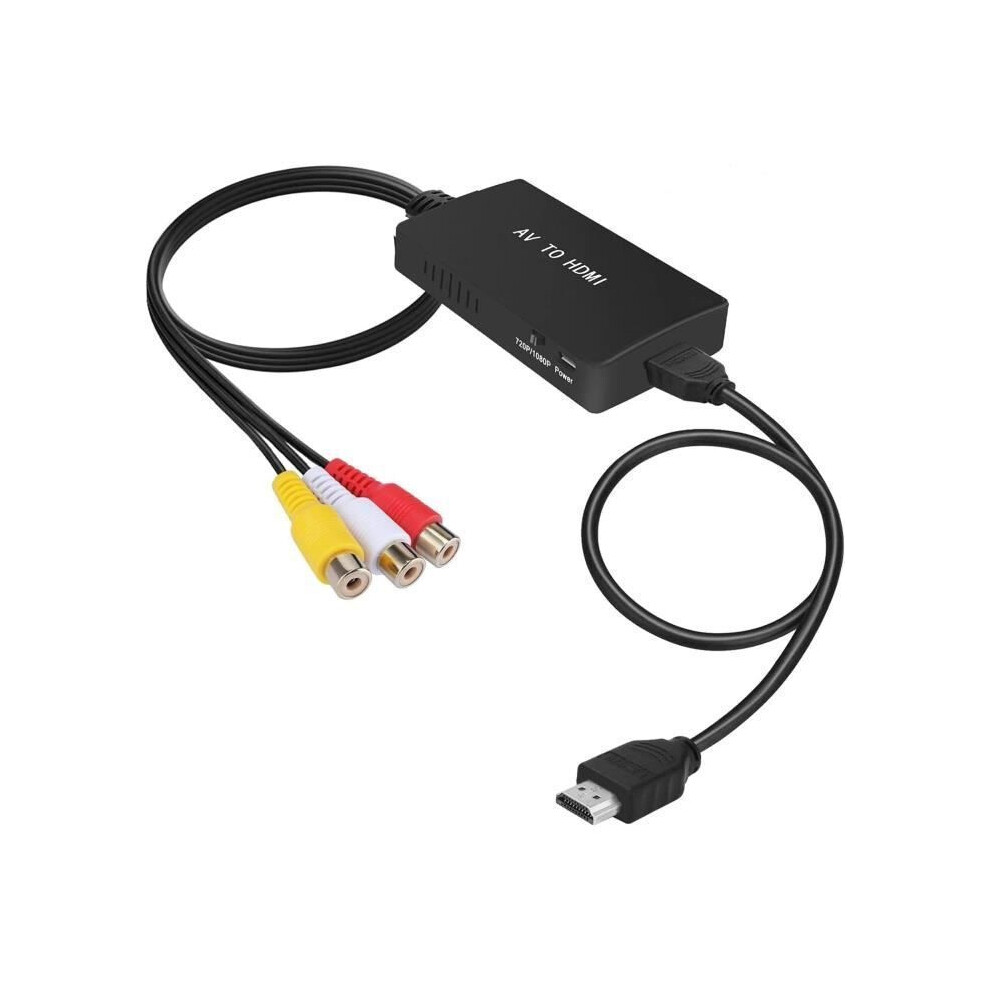 Rca To Hdmi Converter Av Adapter 720P 1080P Advanced Signal Processing For Tv And Monitor Black 3689616160215