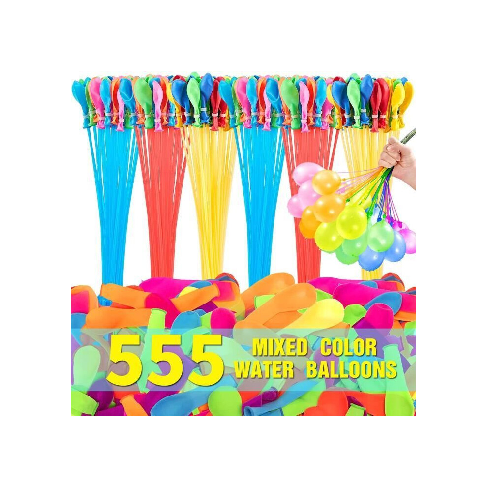555 Pcs Water Balloons, Self Sealing No Tie Rapid Fill Colorful Balloons For Outdoor Summer Parties 4336697424581