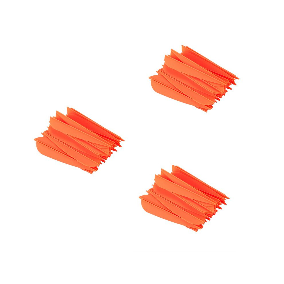 Arrows Vanes 4 Inch Plastic Feather Fletching For Diy Archery Arrows 150 Pack(Orange) 4711228274260