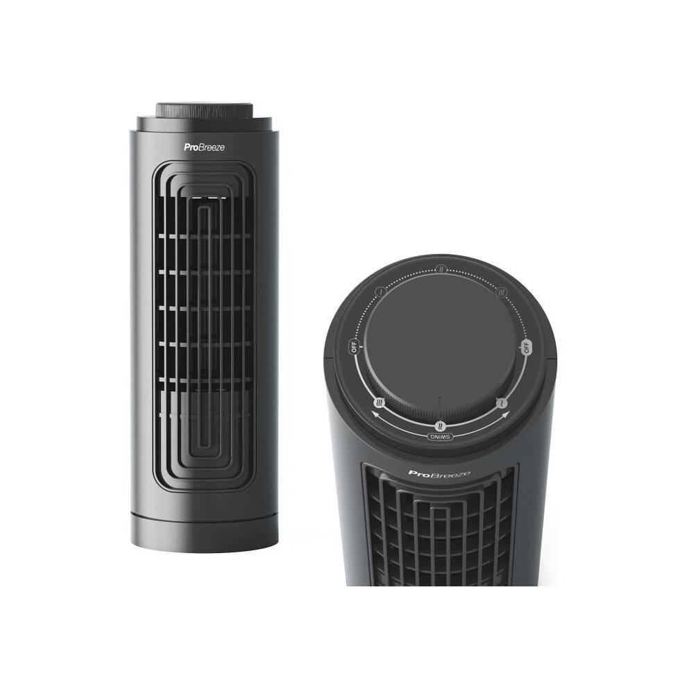 Desk Tower Fan 12.8 Inch, 3 Speeds, 70 Degree Oscillation, 12 Hour Timer, Quiet Small Tower Fan 7902910303413
