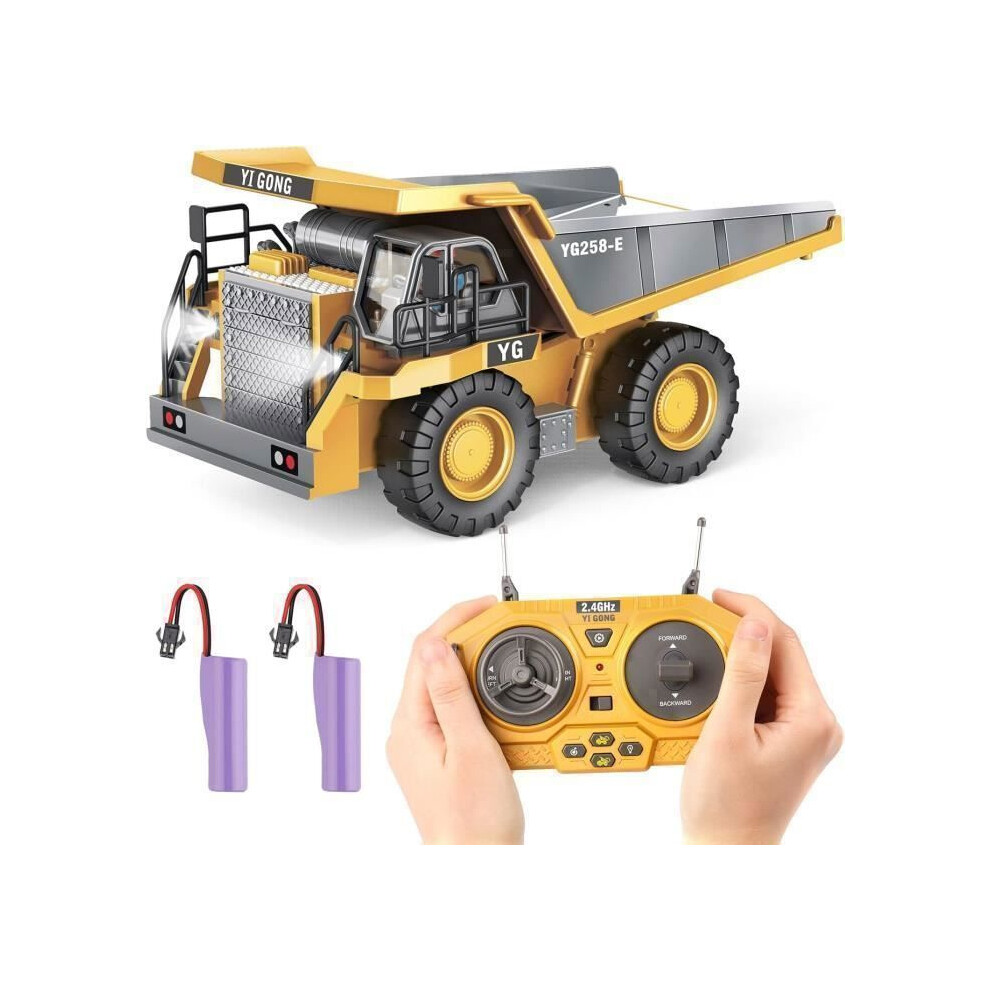9 Channel Remote Control Dump Truck Construction Vehicle With Lights And Sounds For Kids Boys 7902910303468