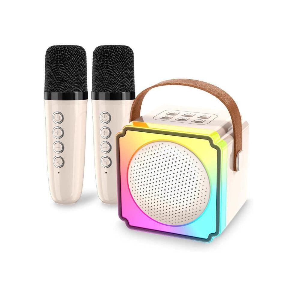 Wireless Kids Karaoke Microphone Set With 2 Microphones, Bluetooth 5.3, Voice Changer And Led Lights, Gift For Ages 3 To 308128288820