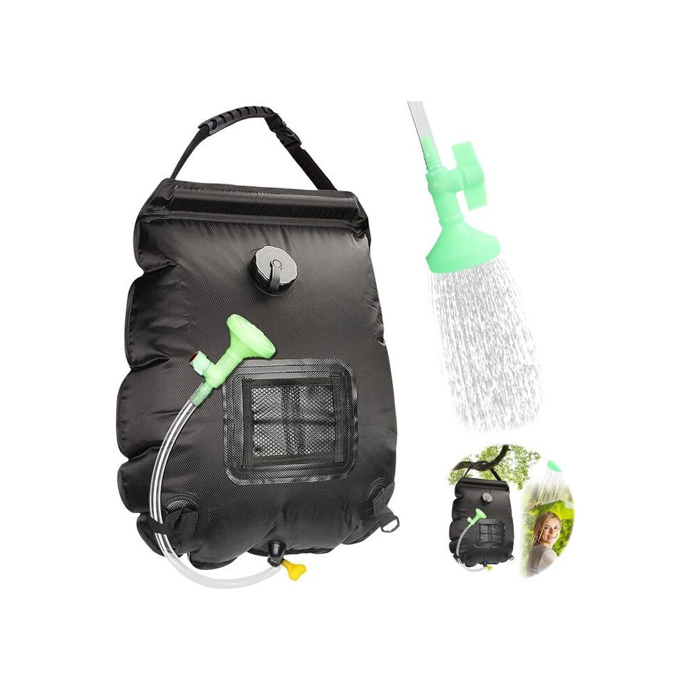 Solar Camping Shower Bag 20L Foldable Outdoor Travel Shower With Shower Head Portable For Camping And Hiking 6286716209829