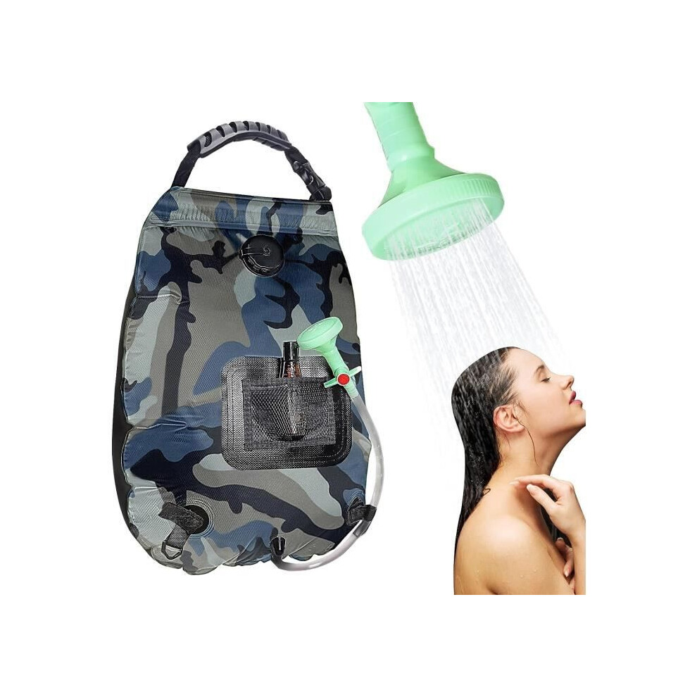 Solar Camping Shower 20L With Temperature Indicator Portable For Camping Beach Garden Outdoor Travel 4084998138620