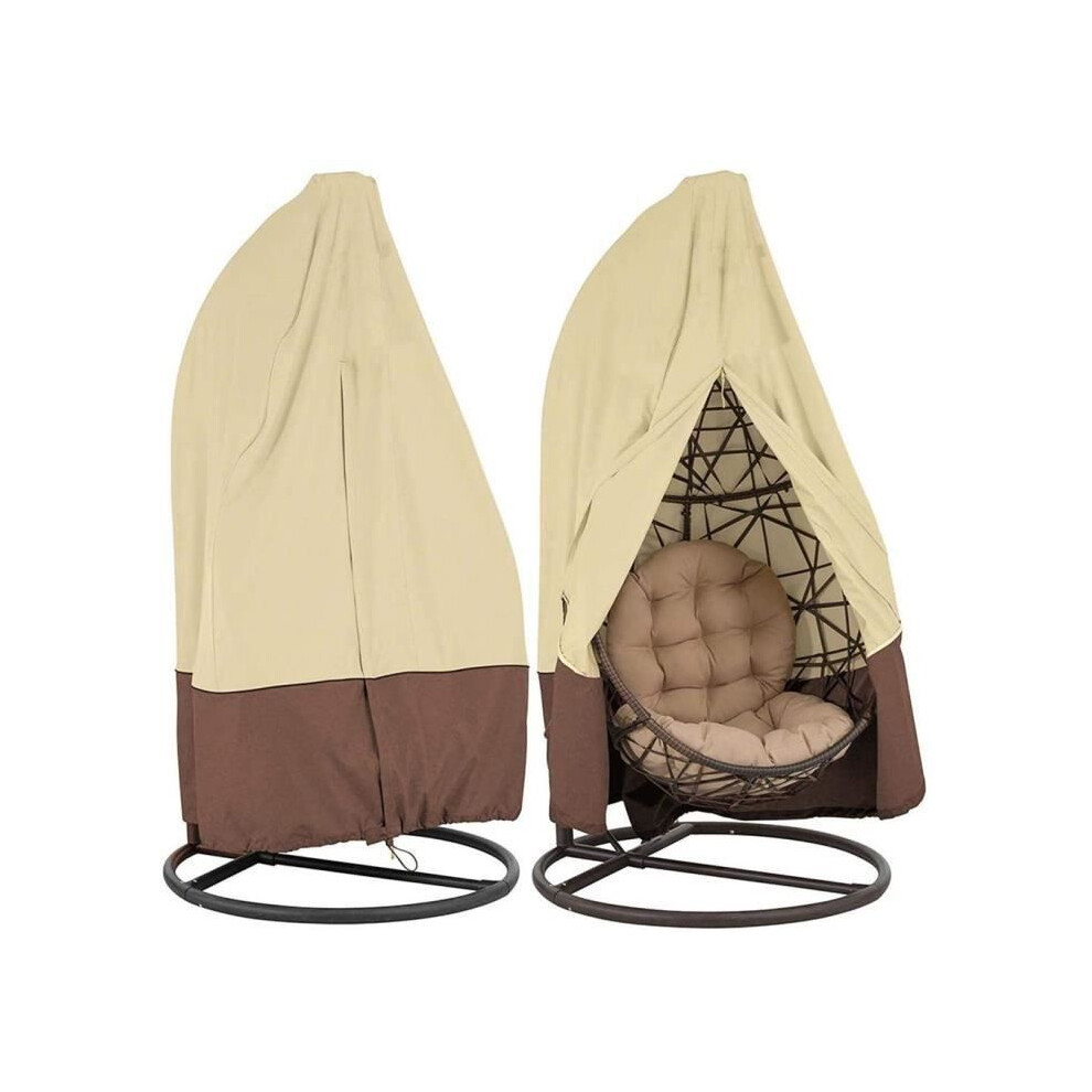Weatherproof Hanging Chair Cover 190 X 115 Cm Heavy Duty Outdoor Protection Beige 3701338322204