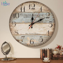 30cm Vintage Rustic Wall Clock, Silent Wooden Dial Clock for Living Room Bedroom Office Cafe Bar