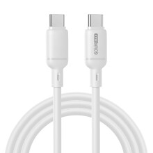 60W 480Mbps USB C Silicone Cable USB to Type C Charging-White