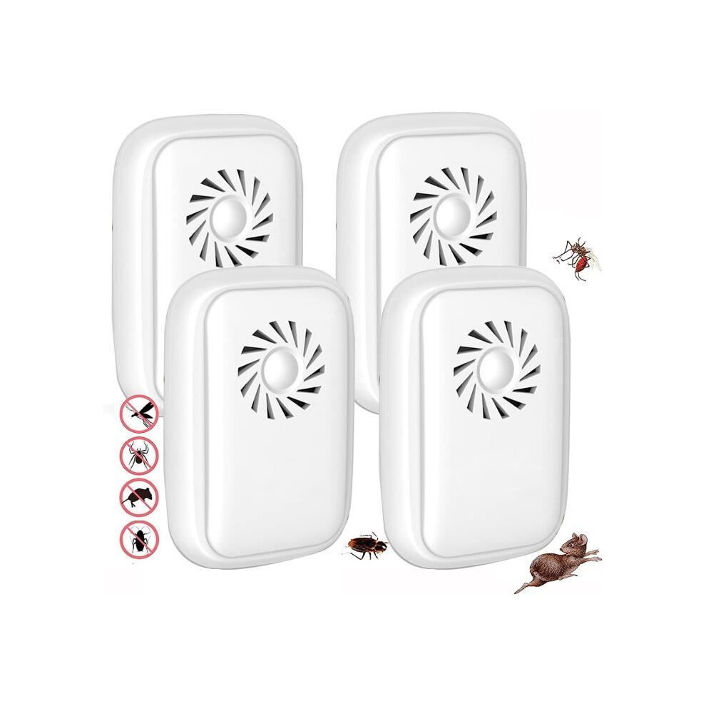 Ultrasonic Electronic Pest Repeller Indoor Outdoor For Ants Mice Rats Spiders Cockroaches 4 Pack 4634189259315