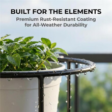 Railing Plant Hanger for Balcony,Adjustable Outdoor Hanging Planter, Space-Saving Flower Holder,Tool-Free Decor 4pcs