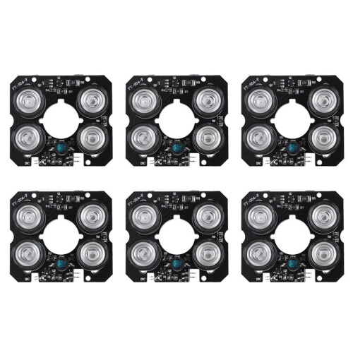6X 4 Array IR Led Spot Light Infrared 4x IR LED Board for CCTV Cameras Night Vision (52mm Diameter)