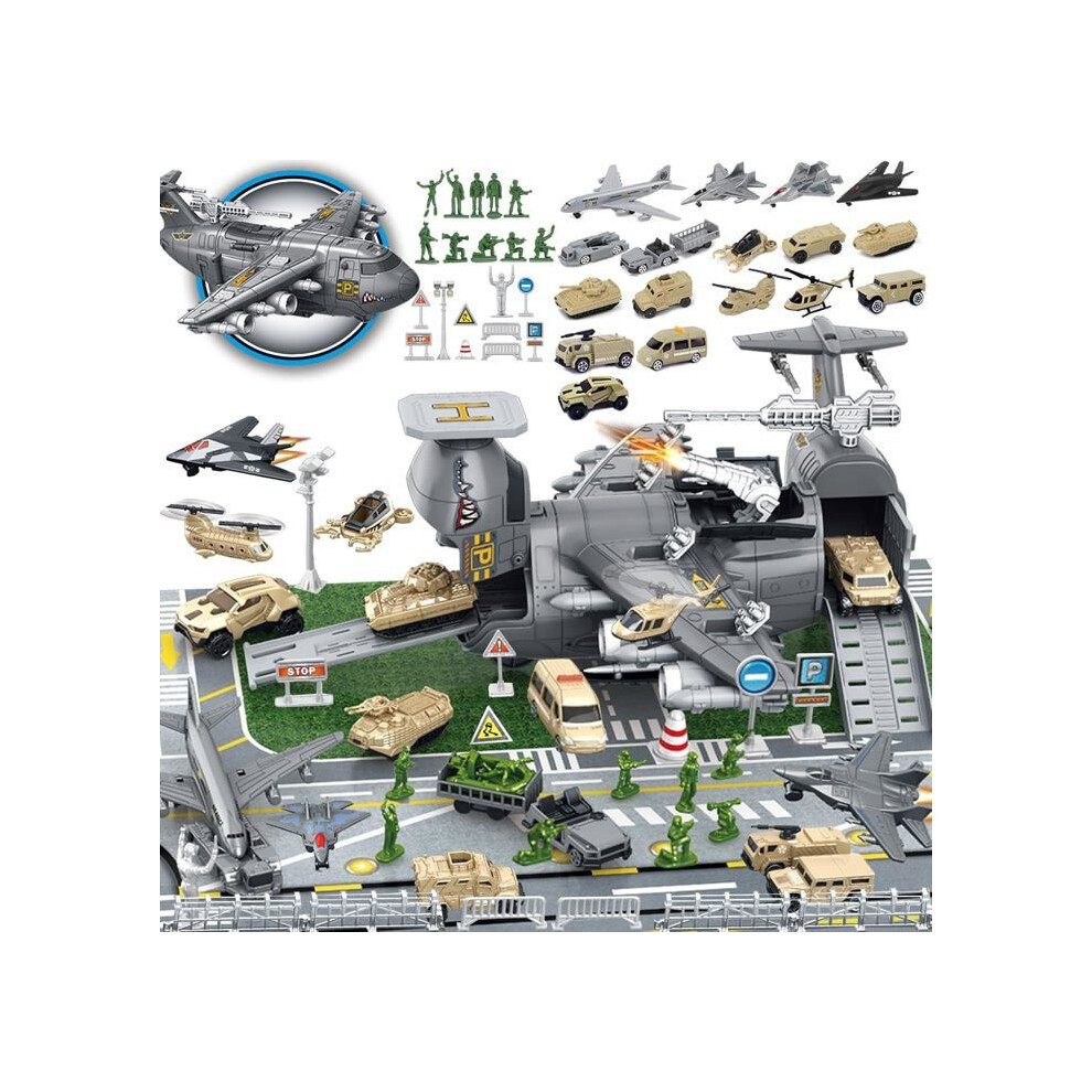 Military Aircraft Toy Set For Kids With 11 Vehicles, 7 Fighters And Soldiers Gift For Boys Aged 3 To 8 6269469109479