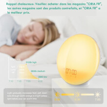 Sunrise Alarm Clock with FM Radio, USB Rechargeable Wake Up Light, Gradual Sunrise Simulation