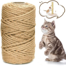 6mm x 50m Sisal Rope Weather Resistant Durable for Cat Scratching Posts and Tree Furniture