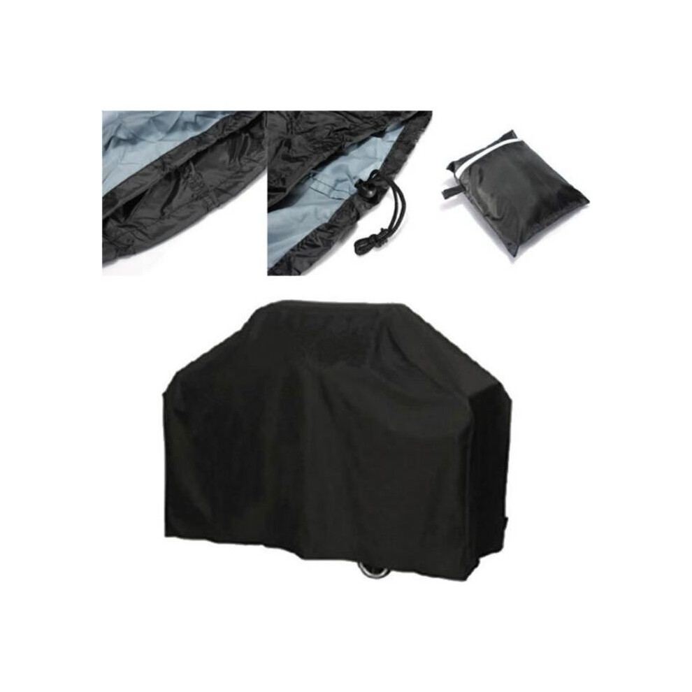 Waterproof Uv-Resistant Bbq Cover, 145 X 61 X 117 Cm, Heavy Duty Outdoor Grill Protector, Black 4772340163597