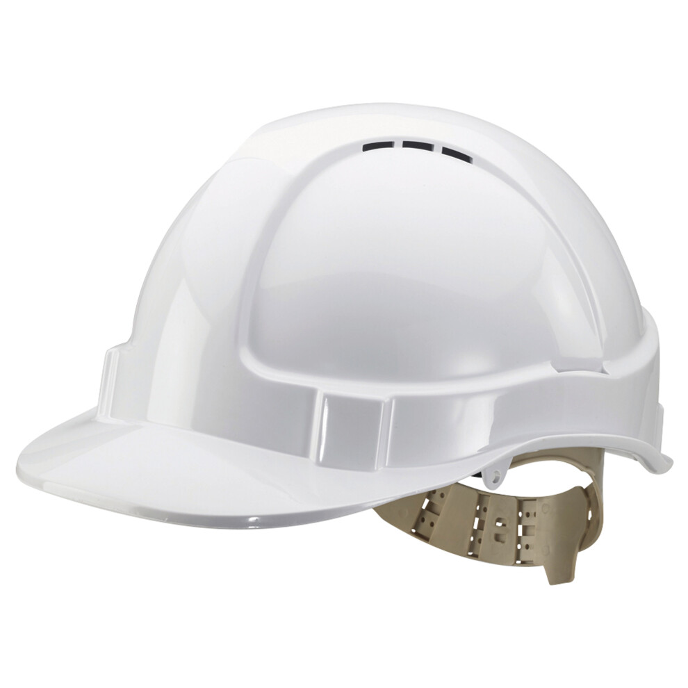 Beeswift Comfort Vented Safety Helmet Abs Shell White Bbvshw 5055286100376