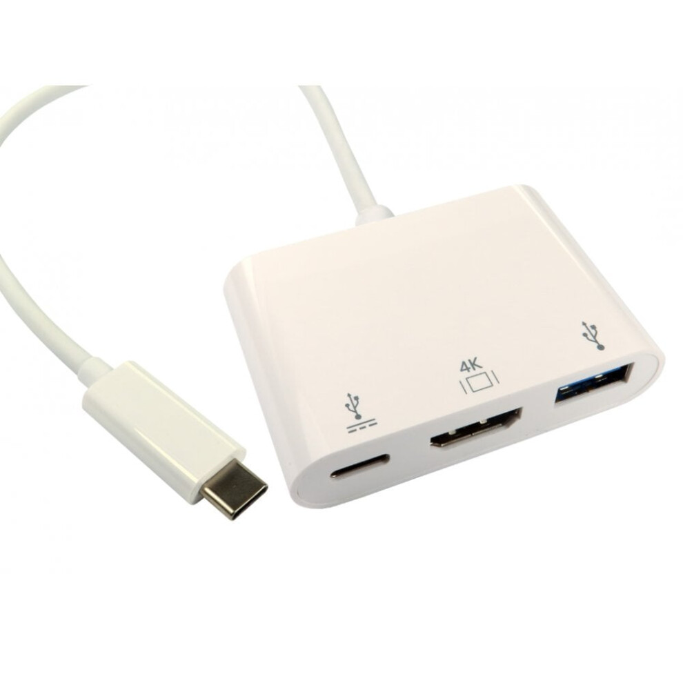 Cms Cables 15Cm Leaded Usb Type-C To Hdmi & Usb Adapter With Pd Function 5055781249945