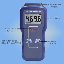 Compteur D'Énergie Solaire, Compteur Solaire Numérique, Irradiomètre Solaire, Transmetteur Solaire pour la Mesure Du Rayonnement Solaire en