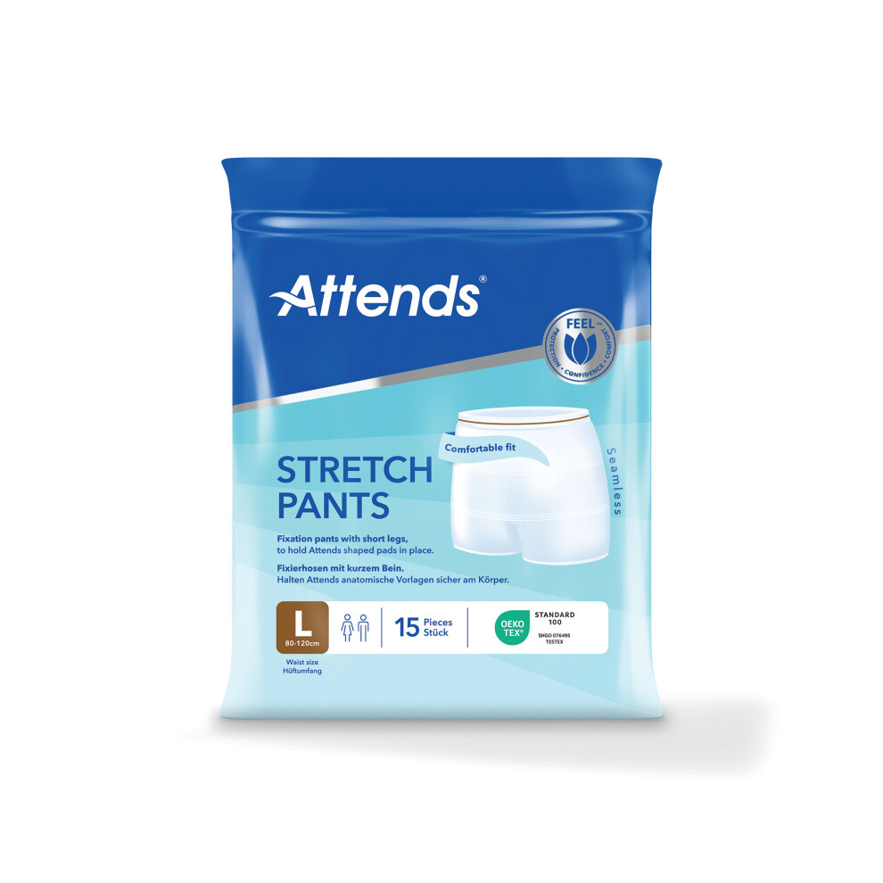 Attends Stretch Boxer Pants L x12 (Pack of 15) 37093