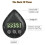 Silent Non-Ticking Battery Operated Shower Timer, Waterproof Digital Timer, Small Size Cute Timer Green 3