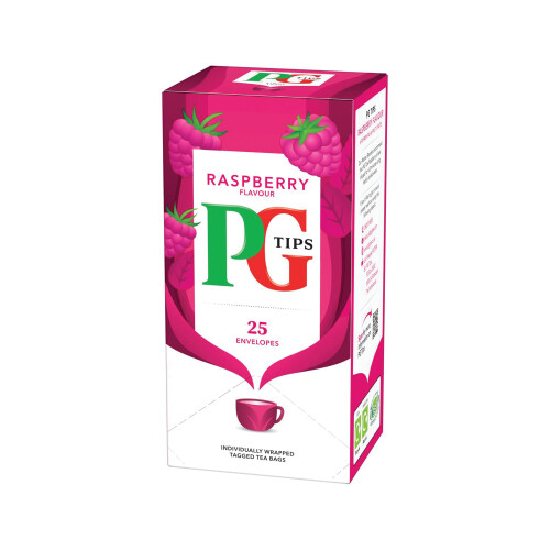 PG Tips PG Tips Raspberry Envelope Teabags (Pack of 25) 800404