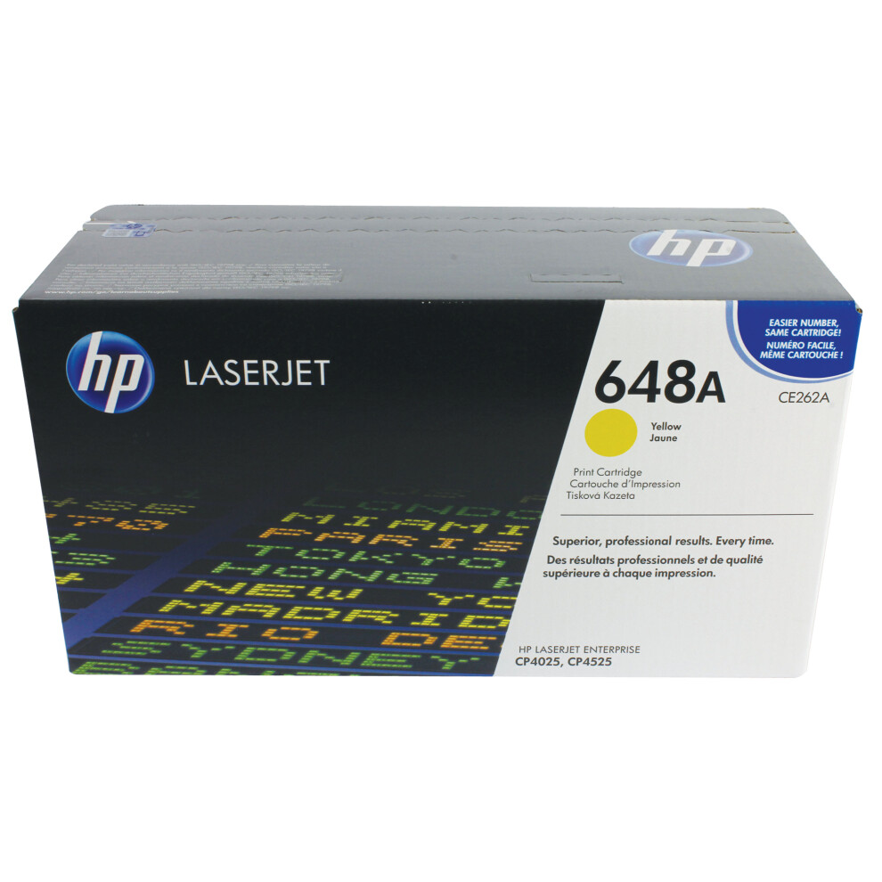 Hp 648A Original Laserjet Toner Cartridge Ce262a Yellow 884420186854