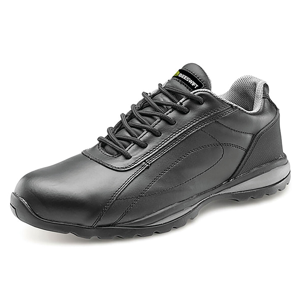 Beeswift Click Double Density S1 Leather Upper Trainer Shoe 1Pr Black 6 Cf7bl06 5030566150784