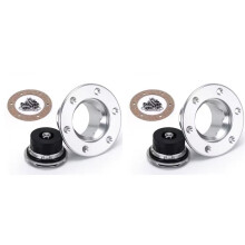 2X Aluminum Billet Fuel Cell / Fuel Surge Tank Cap Flush Mount ID 35.5mm 6-Hole Polished Fuel Tank Aluminum Cap
