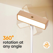 360 Rotating Wooden Wall Lamp