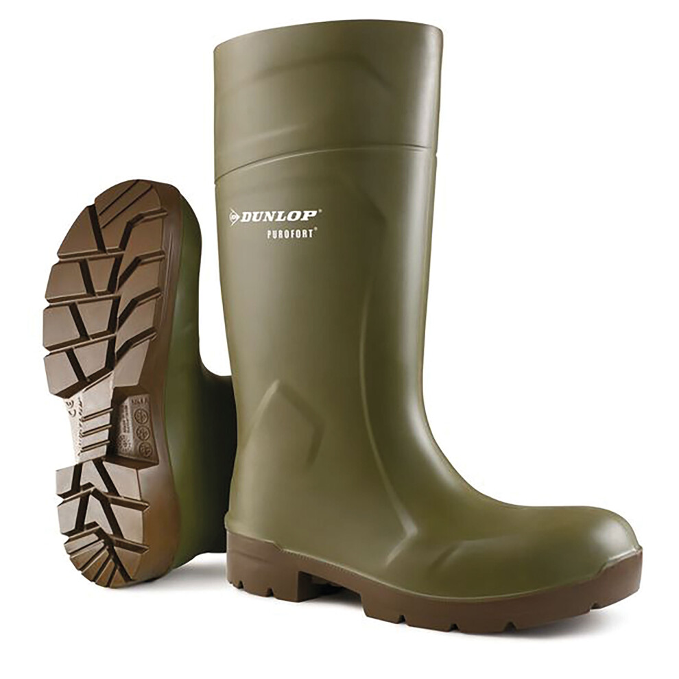 Dunlop Purofort Multigrip Waterproof Anti Bacteria Lined Safety Boots 1Pr 7 Ca6183107 Green