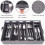 2 Pack Flatware Utensil Storage - Sturdy Silverware Storage Box with Dividers, 5 Compartment Flatware Storage Case 1
