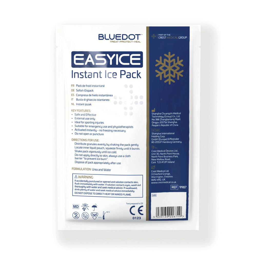 Wallace Cameron Blue Dot Easy Ice Mini Multi Language Instant Ice Pack 15X13cm (Pack Of 25) 1001010