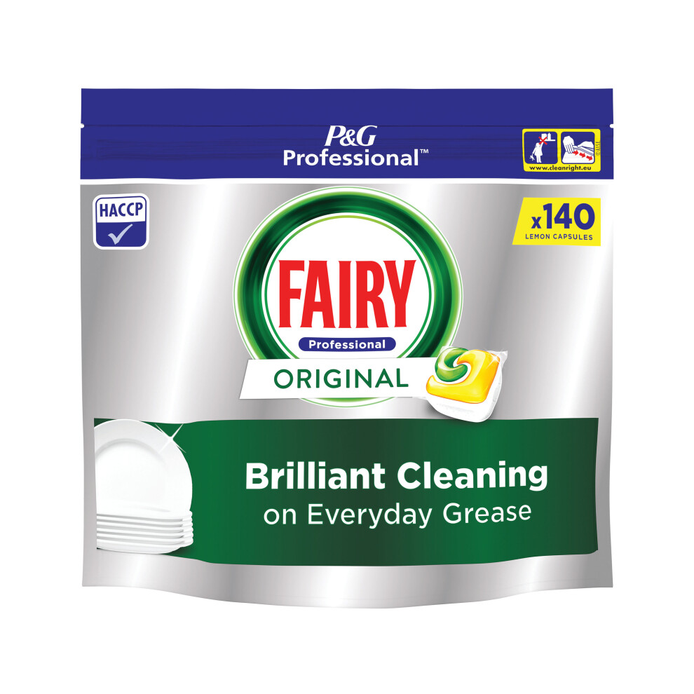 Fairy Professional Original All In One Dishwasher Capsules X140 Capsules Lemon (Pack Of 2) C010419