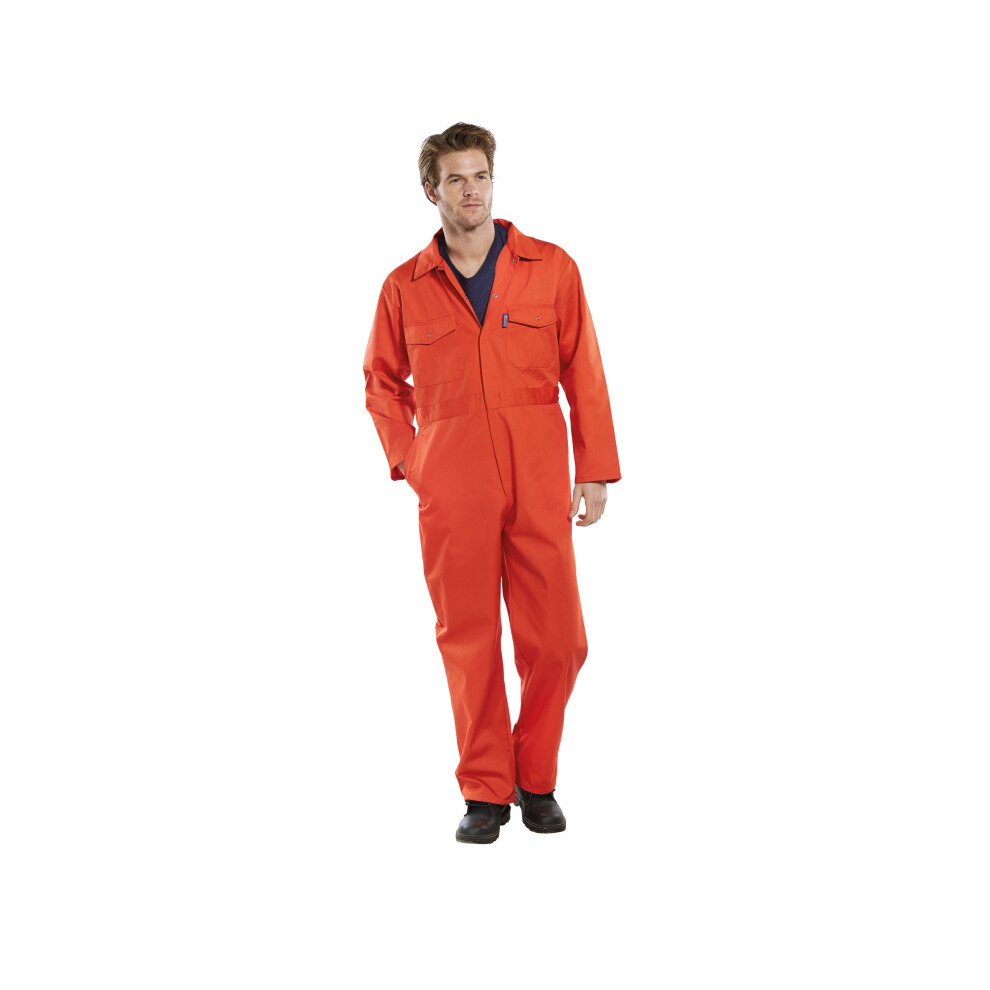 Beeswift Click Polycotton Boilersuit Orange 48 Inch Pcbsor48 5030566042423