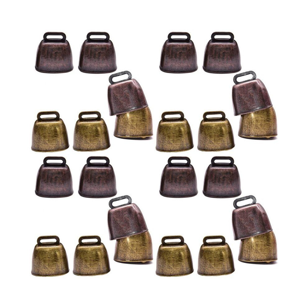 24 Pcs Metal Cow Bell, Cowbell Retro Bell For Horse Sheep Grazing Copper, Cow Bells Noise Makers 6031065866335
